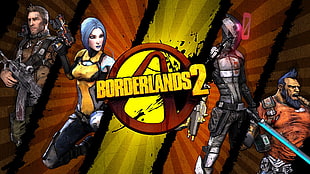 Borderlands 2 game poster, Borderlands, Borderlands 2, vault hunters, video games