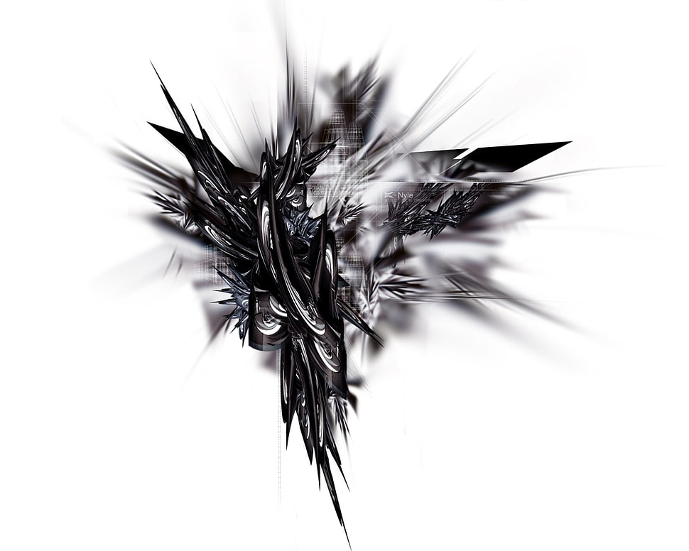 black ink strokes HD wallpaper