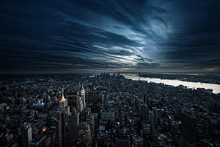 aerial view of New York, city, New York City, aerial view