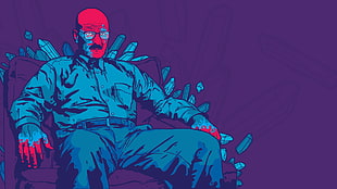 man in dress shirt illustration, Breaking Bad, drugs, Walter White, Jared Nickerson