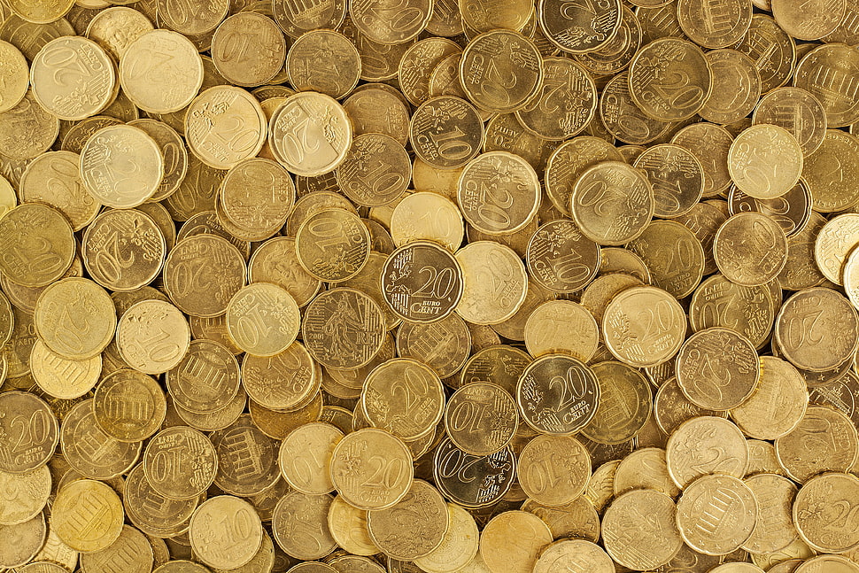 gold coin collection HD wallpaper