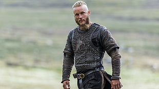 men's grey shirt, Vikings, TV