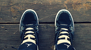 pair of black Air Jordan basketball shoes, Air Jordan, Jumpman