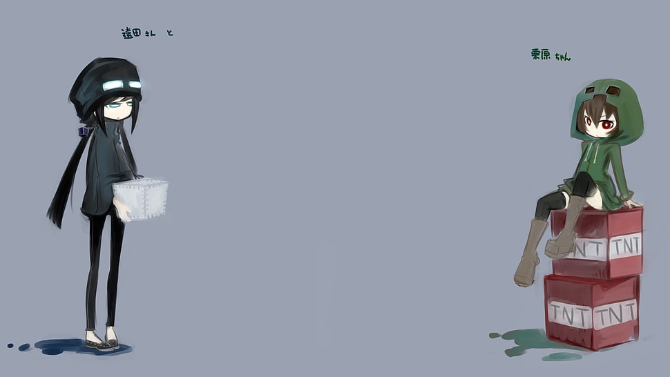 man and woman animation HD wallpaper