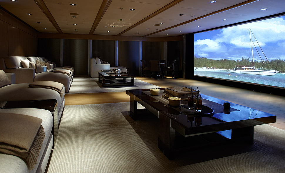 home theater interior HD wallpaper