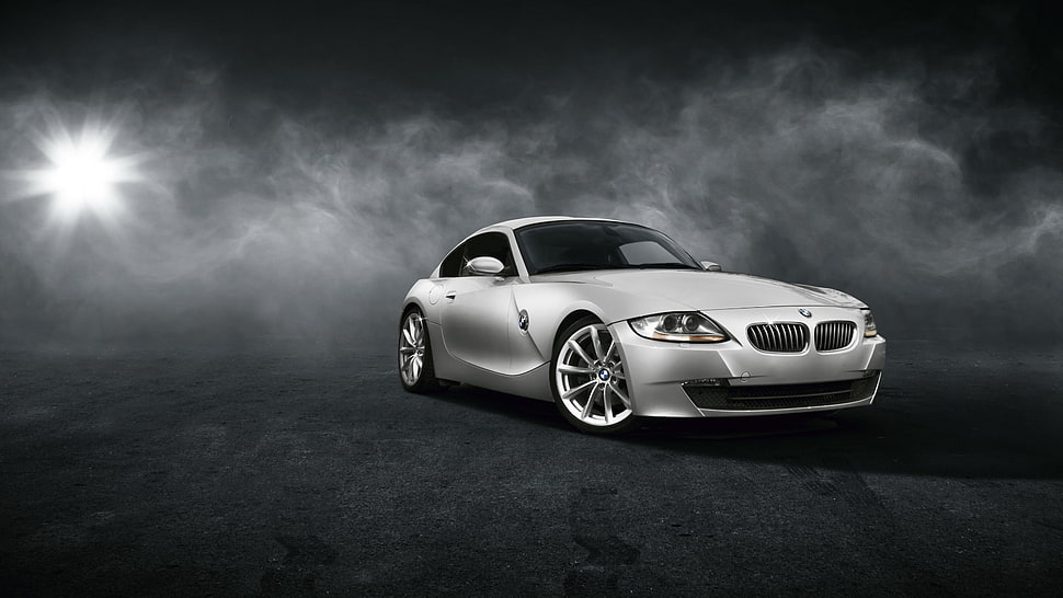 silver BMW 1M HD wallpaper