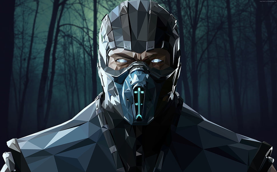 Sub-Zero from Mortal Kombat illustration HD wallpaper