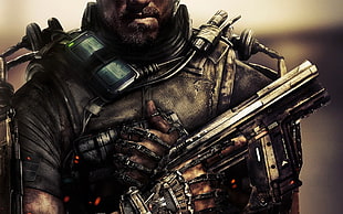 man with pistol digital wallpaper, Call of Duty: Advanced Warfare, Call of Duty, video games