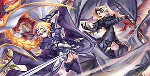 Fate Stay Night Dark Saber anime digital wallpaper, Fate Series, Fate/Apocrypha , Jeanne d'arc alter, Ruler (Fate/Grand Order) HD wallpaper