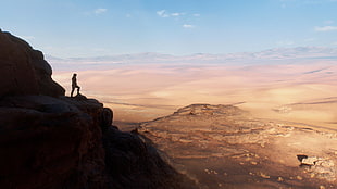 silhouette of man in mountain, Battlefield 1, Battlefield HD wallpaper