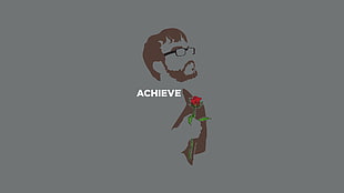 red rose, AH, Achievement Hunter, Achieve, Rooster Teeth HD wallpaper