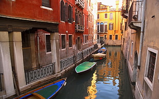 four boats of boat of water, architecture, Venice