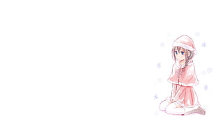 anime character illustration, Christmas, simple background, Kantai Collection, Shigure (KanColle) HD wallpaper