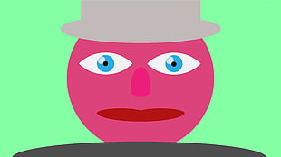 cartoon character illustration, face, Barna Soós, simple HD wallpaper