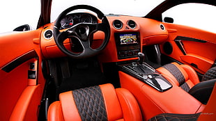 red car interior, Arrinera Automotive S.A., supercars, car, car interior