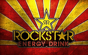 Rockstar Energy Drink logo, Rockstar (drink), red, yellow HD wallpaper