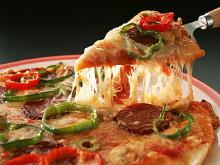 pepperoni pizza, food HD wallpaper