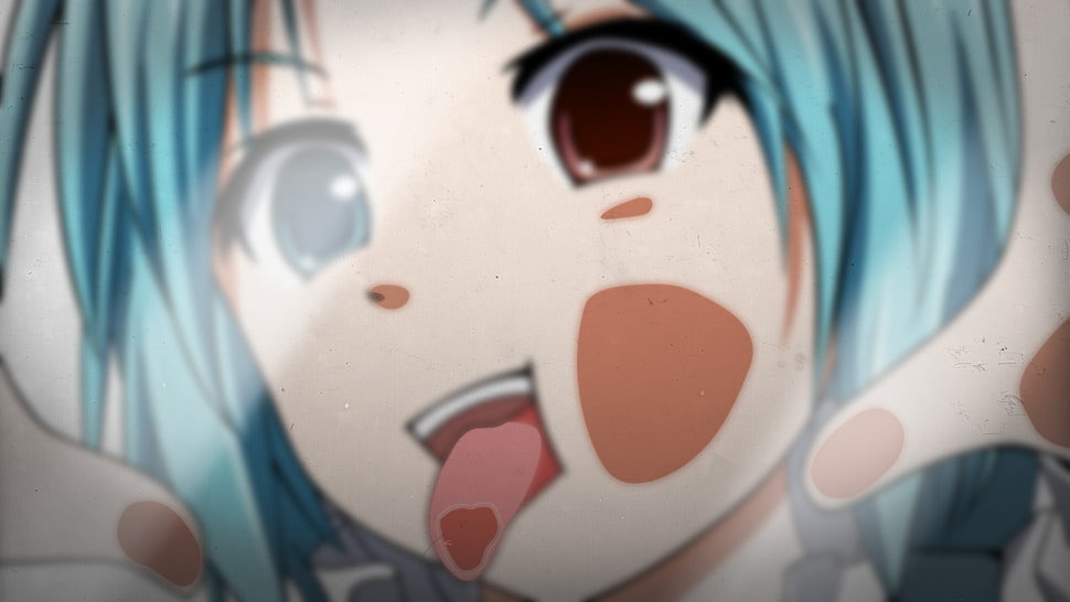blue-haired heterochromic-eyed female anime character, Touhou, heterochromia, Tatara Kogasa HD wallpaper