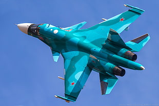 green and black quadcopter drone, aircraft, military aircraft, Sukhoi Su-34, Russian Army