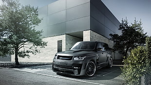 gray SUV, car, vehicle, black cars, Range Rover HD wallpaper