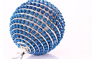 blue beaded bauble