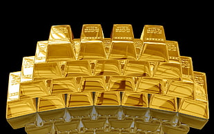 gold Paco Rabanni box lot, money, gold, metal, Gold Bar HD wallpaper