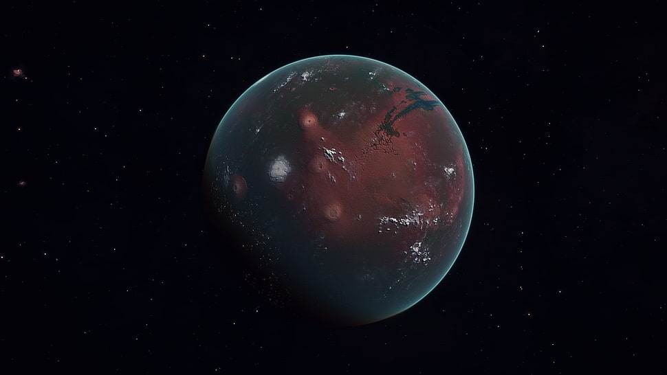 a view of red planet HD wallpaper