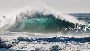 wave on body of water, waves, sea HD wallpaper