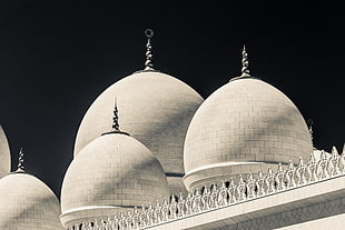 gray concrete dome building, architecture, Dubai, mosque, Asian architecture HD wallpaper