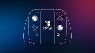 black and gray electronic device, Nintendo Switch, controllers, Nintendo Entertainment System, joystick HD wallpaper