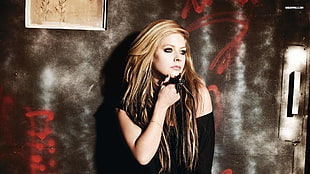 Avril Lavigne, Avril Lavigne, blonde, blue eyes, singer HD wallpaper