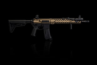 black rifle, AR-15, weapon HD wallpaper