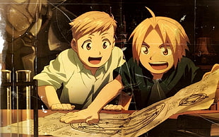 anime adventure movie, anime, Fullmetal Alchemist: Brotherhood, Elric Edward, Elric Alphonse