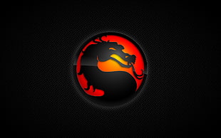 closeup photo of Mortal Kombat logo
