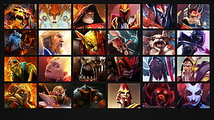 DOTA 2 heroes digital wallpaper, Dota 2, collage, video games