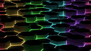 multicolored pattern digital wallpaper