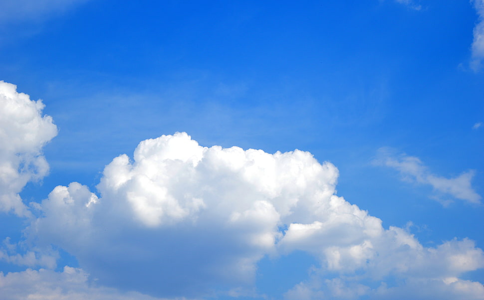 white cumulus clouds during daytime HD wallpaper