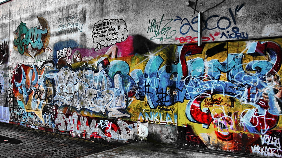 graffiti on wall, graffiti HD wallpaper