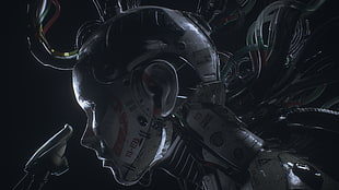 robot wallpaper, cyborg, 3D, science fiction, robot