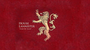 House of Lannister logo, House Lannister, Game of Thrones HD wallpaper