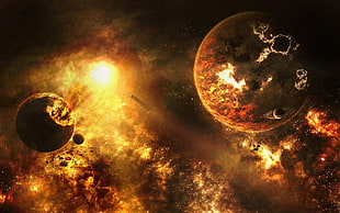 planet explosion HD wallpaper