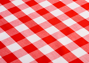red and white checked pattern