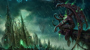 Warcraft character digital wallpaper