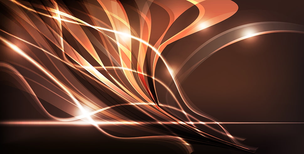 brown and black abstract 3D wallpaper HD wallpaper
