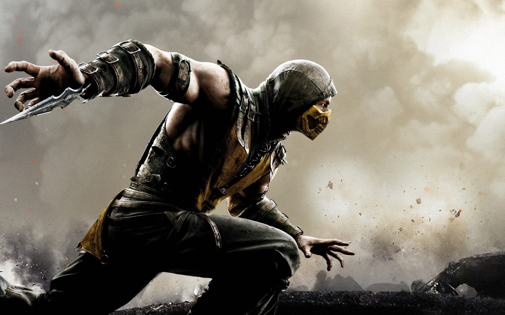 Scorpion Mortal Kombat digital wallpaper