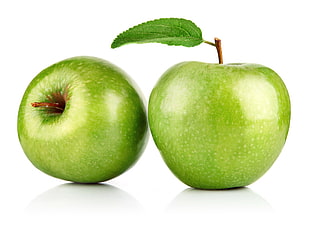 two green apple fruits