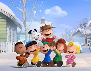 Peanuts characters illustration HD wallpaper