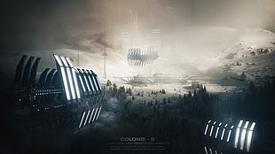 Colonie - B digital wallpaper, science fiction, futuristic, planet