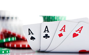 four Ace playing cards HD wallpaper