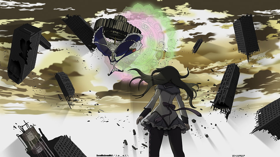 animated character, Mahou Shoujo Madoka Magica, Akemi Homura HD wallpaper